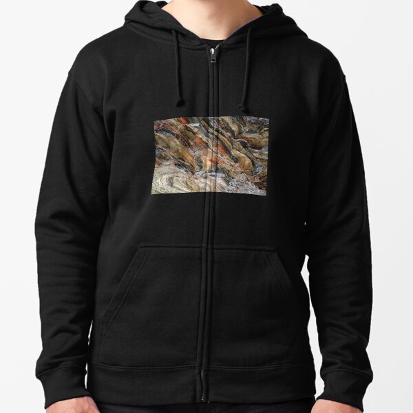Rock swirls in nature Zipped Hoodie