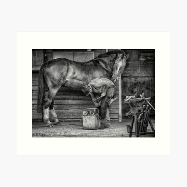 Item preview,  The farrier B/W designed and sold by Andy-Fenrir.