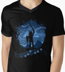 Camiseta de cuello en V Canción de las tormentas