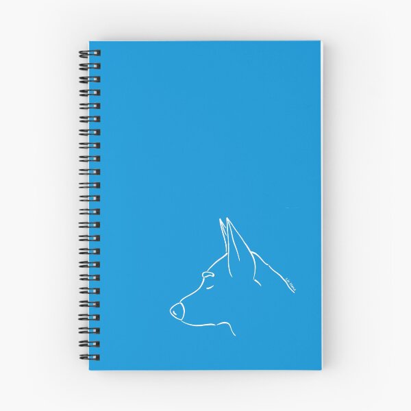 Item preview, Malinois silhouette outline white designed and sold by LivHana.