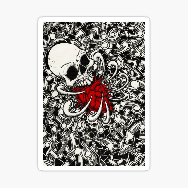 Heart Floral Sticker