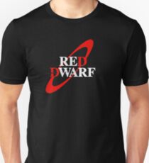 Distressed Red Dwarf Logo Slim Fit T-Shirt