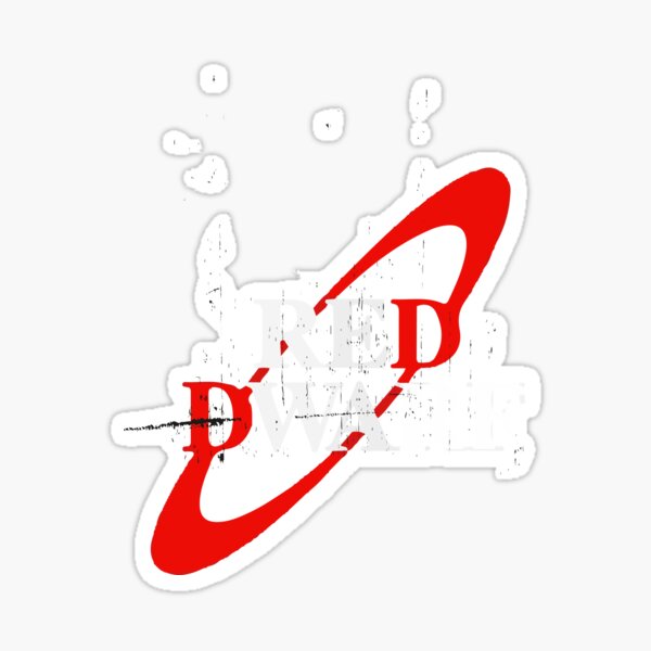 Distressed Red Dwarf Logo Sticker