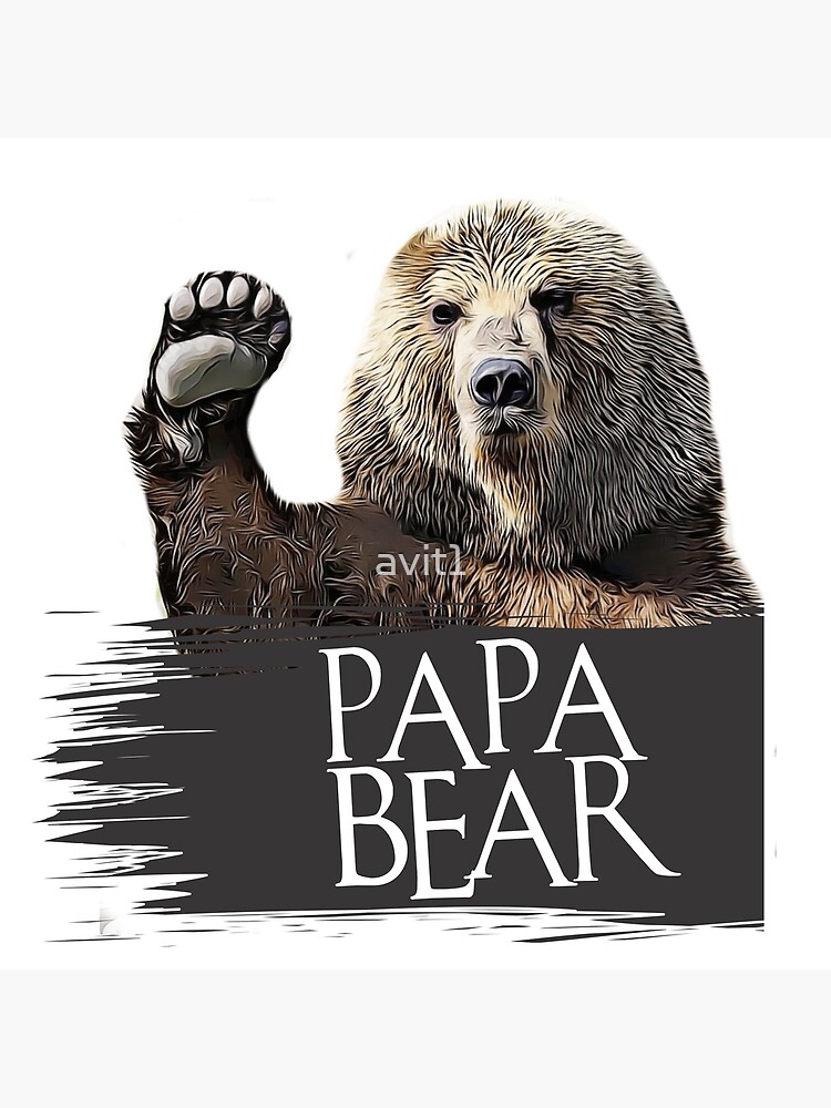 Papa bear, Howdy, Hi there, Hello, Hey, Cute bear digital artwork