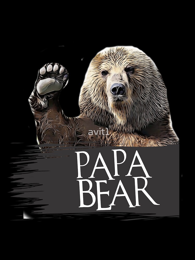 Papa bear, Howdy, Hi there, Hello, Hey, Cute bear digital artwork