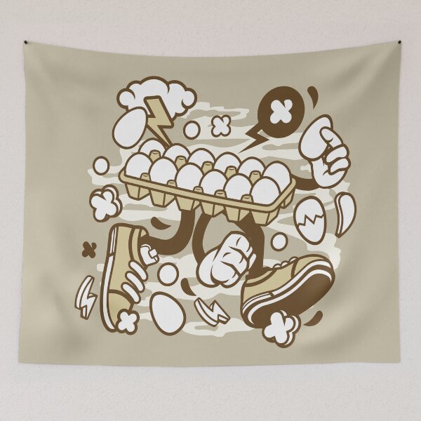 Item preview, Running eggs Cartoon Character - fun graphic - an illustration that makes everyone smile! designed and sold by Nickelparis.