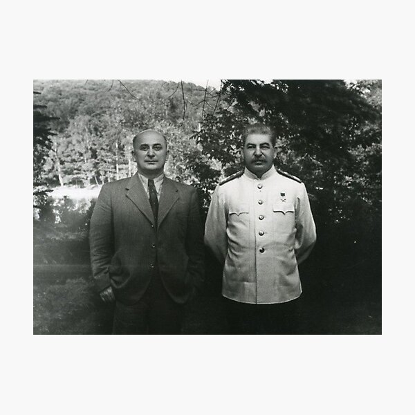 Stalin Beria Сталин Берия mature adult standing suit  Photographic Print
