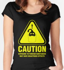 Suu Hazard Sign (English version, for dark backgrounds) Fitted Scoop T-Shirt