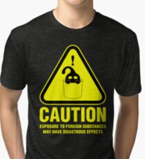 Suu Hazard Sign (English version, for dark backgrounds) Tri-blend T-Shirt