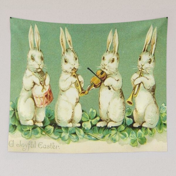 Item preview, Vintage Musical Easter bunnies  designed and sold by MurphyMorganGifts.
