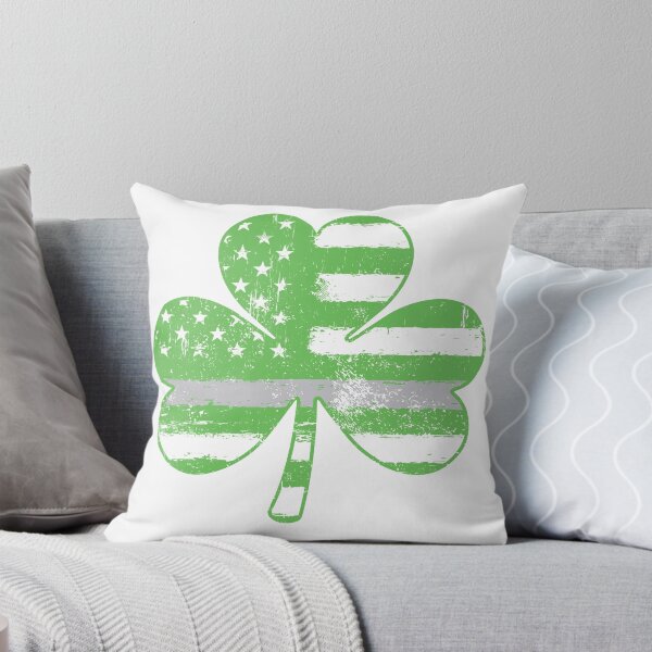 Item preview, Correctional Officer - Thin Silver Line Irish American Shamrock Flag - St Patricks Day Gifts designed and sold by common-node.