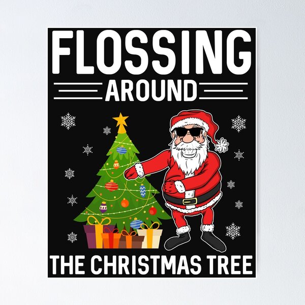 Flossing around the christmas tree jumper best sale