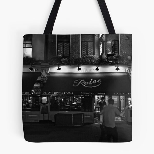 Item preview, Rules - Oldest Restaurant in London - B&W designed and sold by BritishYank.