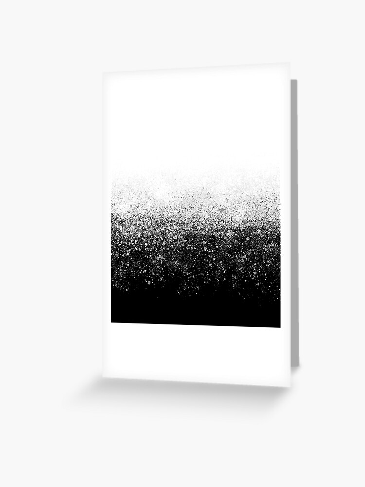 Black And White Fading Paint Drops Spray Color Splash Background Greeting Card By Ohaniki Redbubble