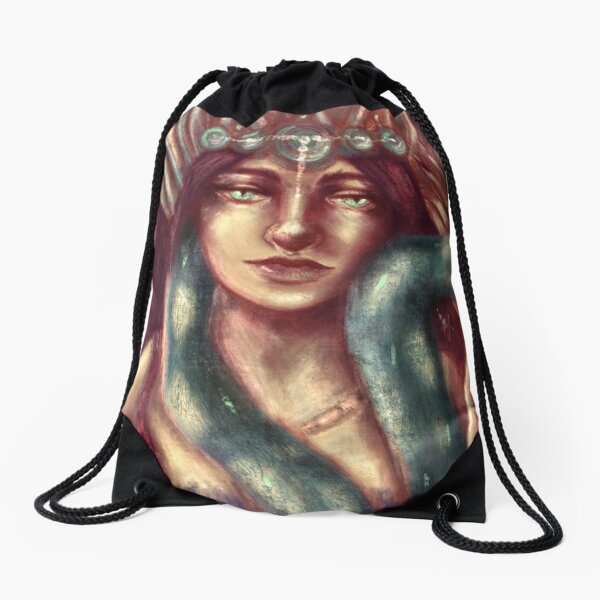 Snake Queen Drawstring Bag