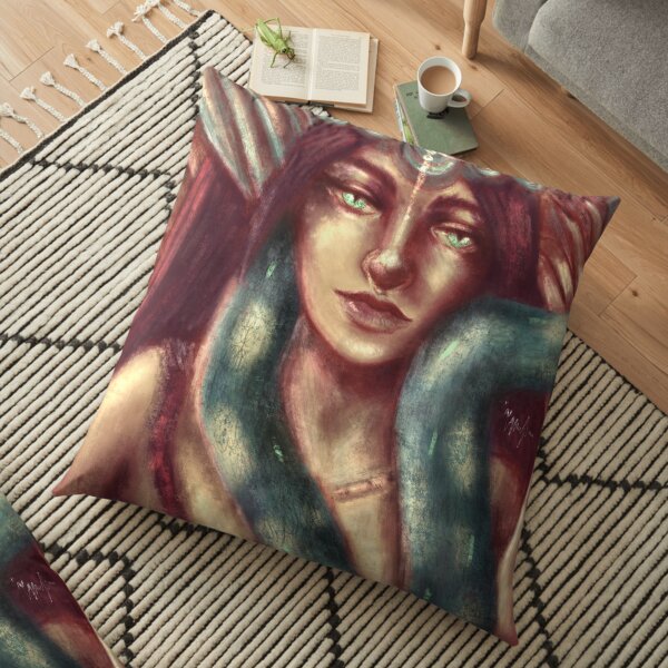 Snake Queen Floor Pillow
