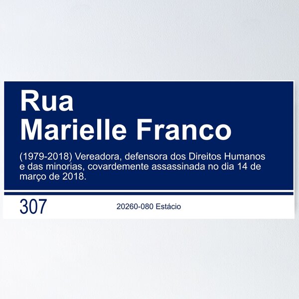 Item preview, Marielle Franco - Street Signs designed and sold by benove.