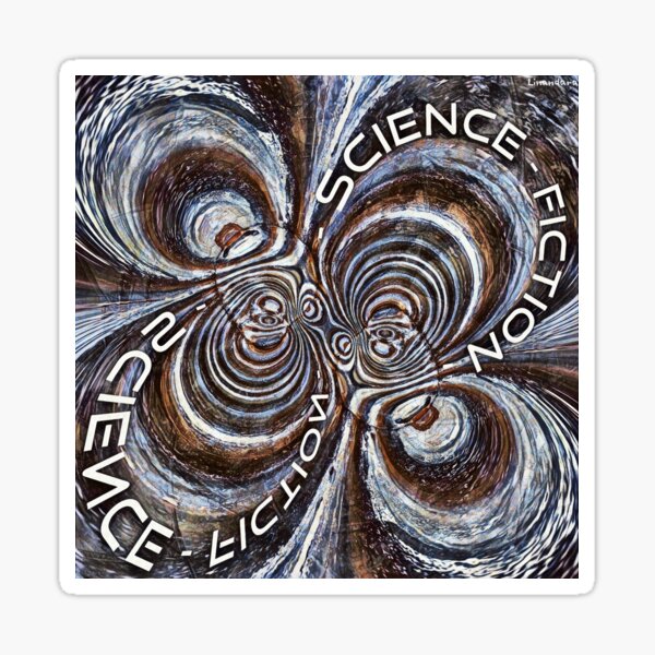 Rusty Fractal Science Fiction Sticker