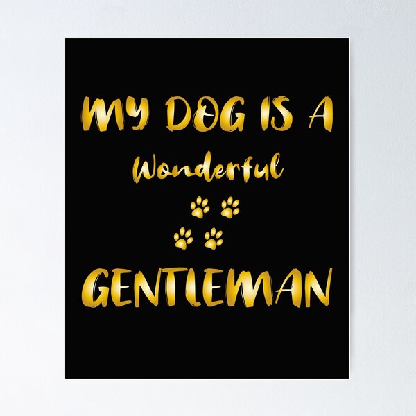 Item preview, My dog is a wonderful gentleman. claims designed and sold by dm4design.
