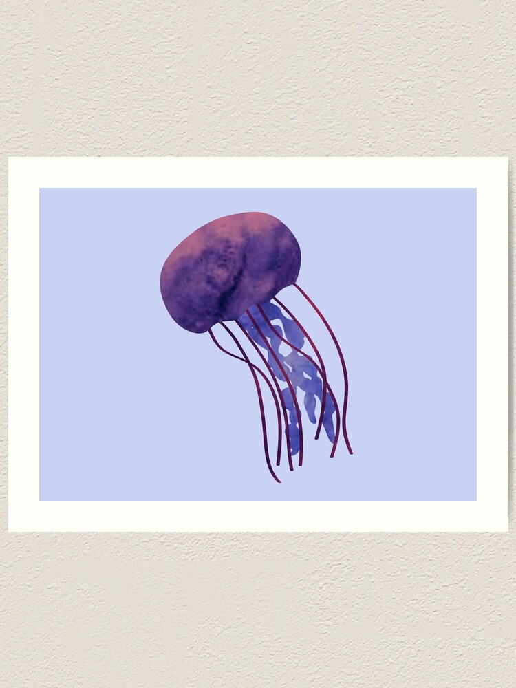 Jellyfish Watercolor Art Print By Suspendedstory Redbubble