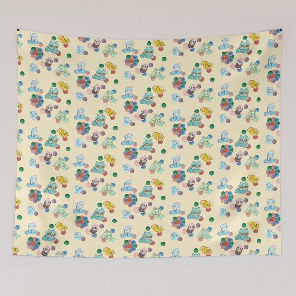 Item preview, Kawaii watercolor painted polka dot animal pattern designed and sold by super_shimizu.