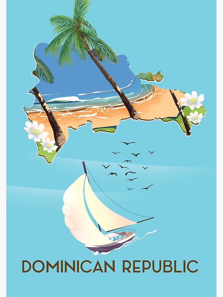 dominican republic travel poster