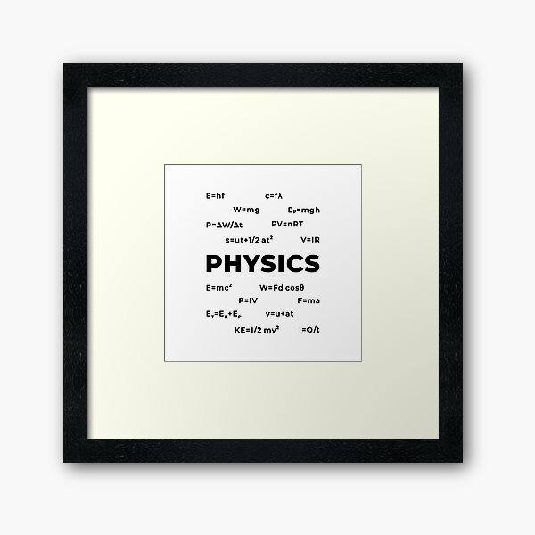 Physics (Inverted) Framed Art Print