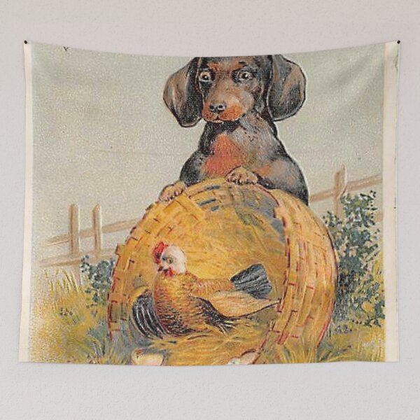Artikelvorschau, Osterhund und Hühner entworfen und verkauft von Vintage Designs +.