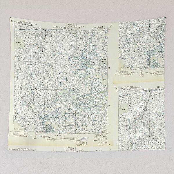 Item preview, USGS TOPO Map Louisiana LA Leeville 333916 1945 31680 designed and sold by WetdryvacRB01.