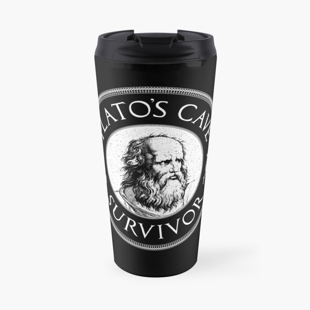 Plato's Cave Survivor - Philosophy Gift Travel Mug