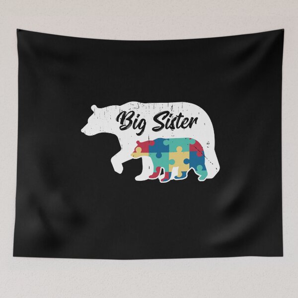 Item preview, Big Sister Bear - Autism Awareness Design designed and sold by dk80.