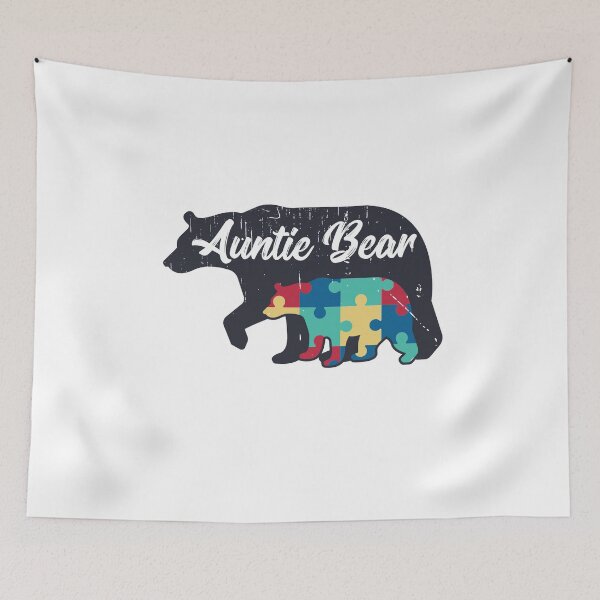 Item preview, Auntie Bear - Autism Awareness Design designed and sold by dk80.