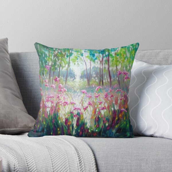 The Angel Of Spring Rises Throw Pillow