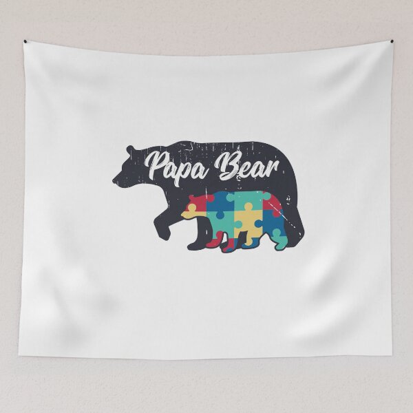 Item preview, Papa Bear - Autism Awareness Design designed and sold by dk80.