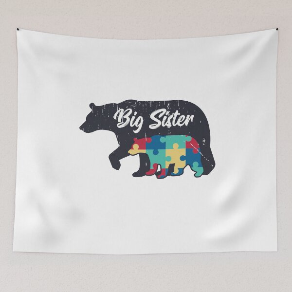 Item preview, Big Sister Bear - Autism Awareness Design designed and sold by dk80.