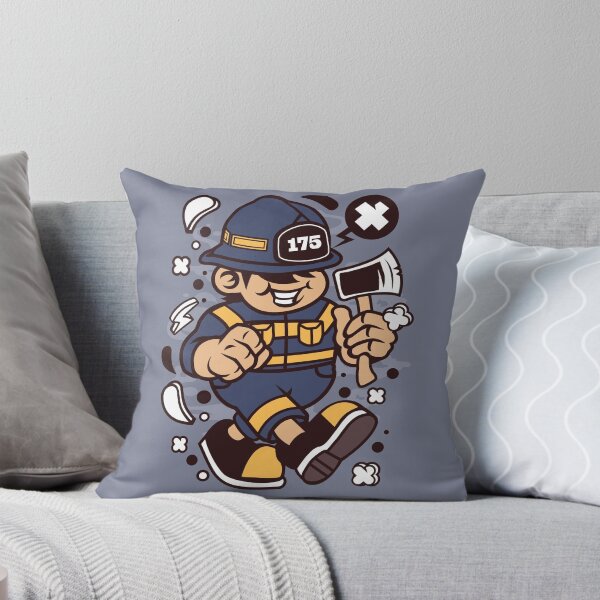 Item preview, Firefighters cartoon character - Every day they face new dangers and every day they find ways to fix them! designed and sold by Nickelparis.