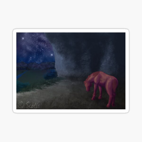 Aperçu de l'œuvre Nuit étoilée (Cheval) créée et vendue par ScotisFr.