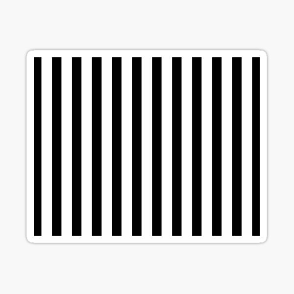 Black and White Stripes Sticker