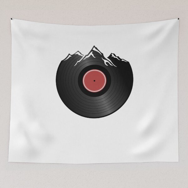 Artikelvorschau, Vinyl Schallplatte Berge Kulisse Dj Geschenk entworfen und verkauft von BornDesign.