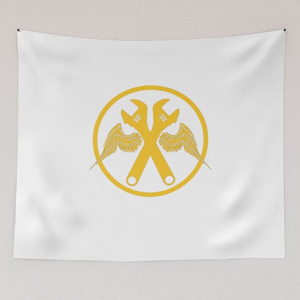 Item preview, Golden wings wrench Mechanic aviation logo designed and sold by Hashim-saraj.