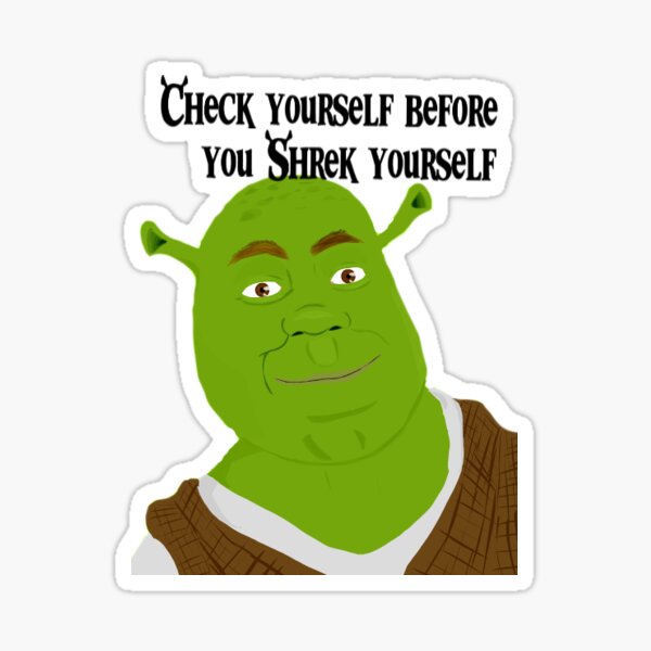 Shrek Forever After Stickers Redbubble - shrek face decal roblox