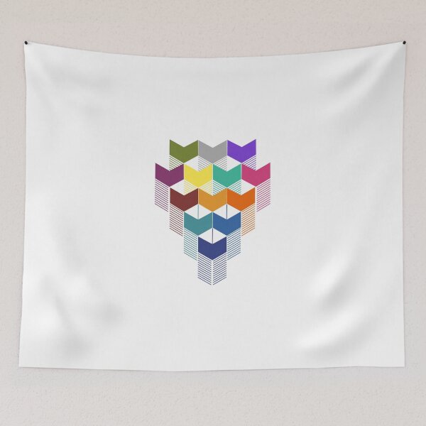 Item preview, Geometric colors square designed and sold by clingcling.