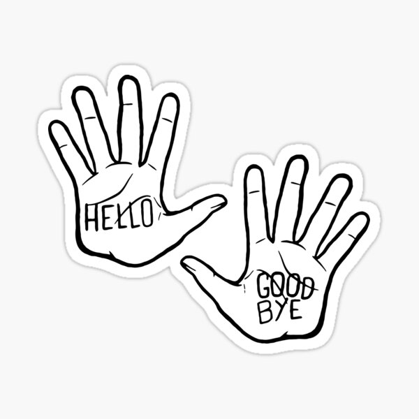 Hello Good Bye Umbrella Academy Klaus Hands Tattoo Superhero Comic Book Series Sticker By Itsmwaura Redbubble