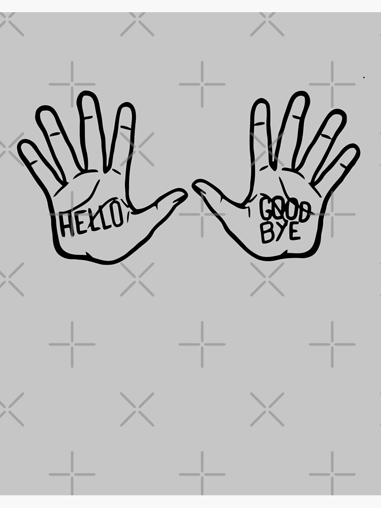 Hello Good Bye Umbrella Academy Klaus Hands Tattoo Superhero Comic Book Series Art Board Print By Itsmwaura Redbubble