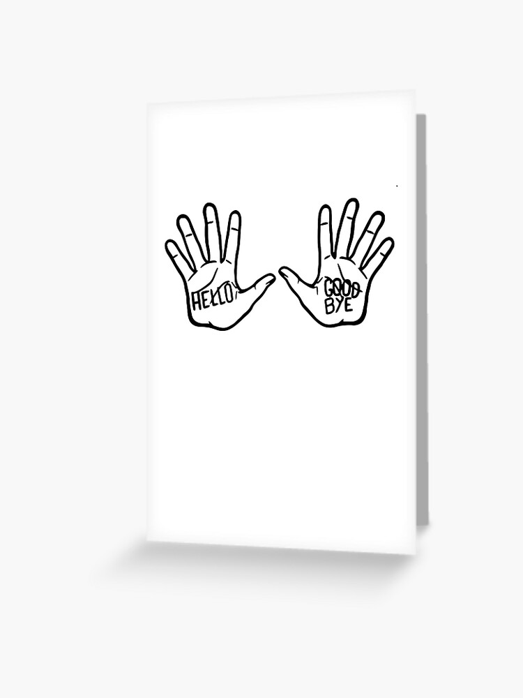 Hello Good Bye Umbrella Academy Klaus Hands Tattoo Superhero Comic Book Series Greeting Card By Itsmwaura Redbubble