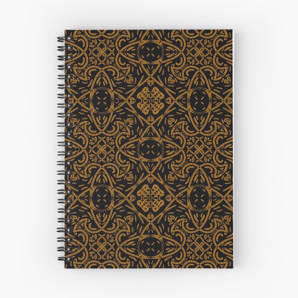 Item preview, Medieval Pattern Motif - Orange On Black  designed and sold by Blenderbeetle.