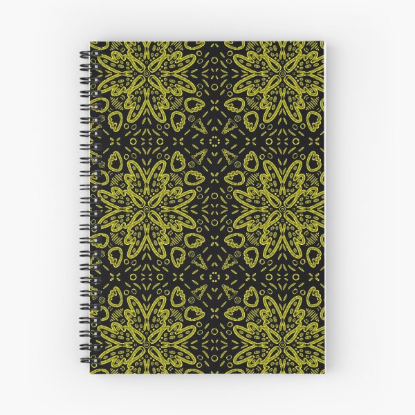 Item preview, Peruvian Lily Motif - Yellow On Black  designed and sold by Blenderbeetle.