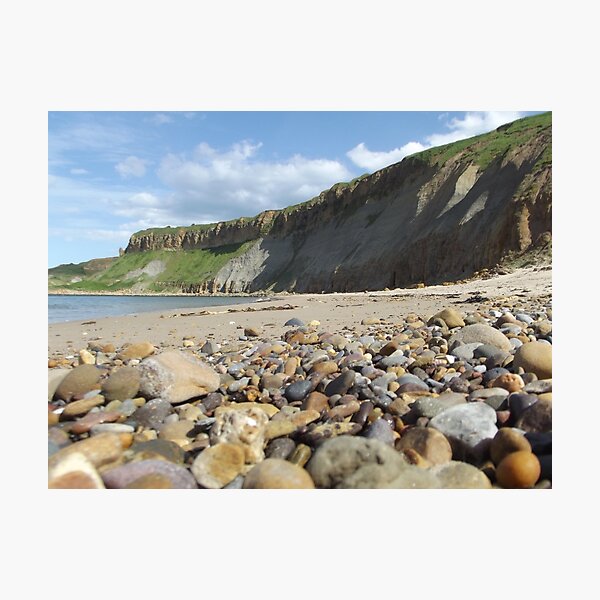 Cayton Bay - cliffs Photographic Print