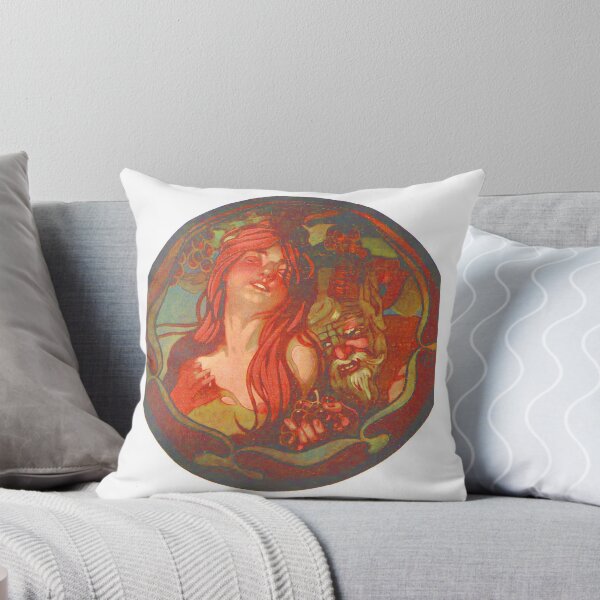 Item preview, Troll is tempting Young Lady with Cherries by Hans Christiansen designed and sold by neonwulf.