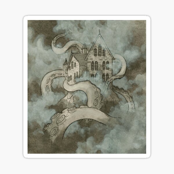 Fantasy castle illustration Sticker